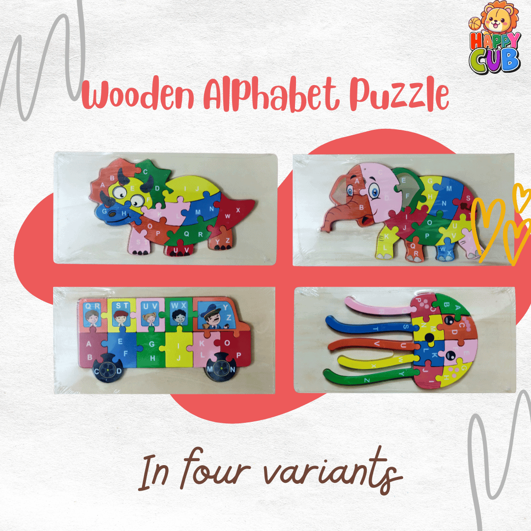 Wooden Alphabet Puzzle (A–Z Learning Toy)