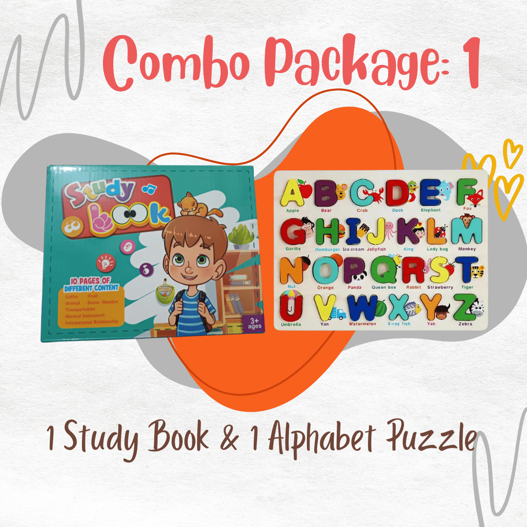 Combo Package 1: Intelligent Study Book + Alphabet Puzzle