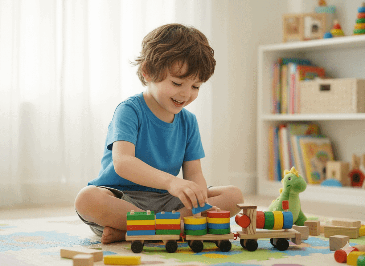 Geometrical stacking block train - Image 2