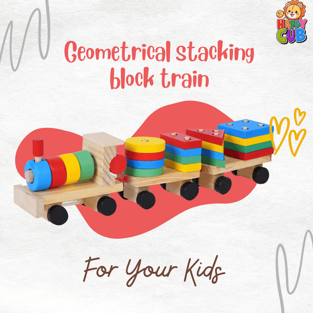 Geometrical stacking block train